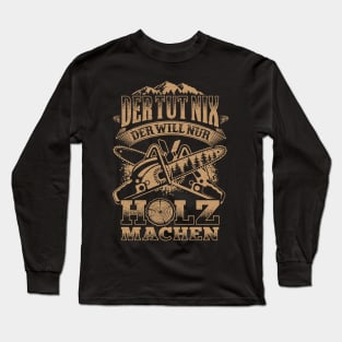 Lumberjack Woodworker Chainsaw Gift Long Sleeve T-Shirt